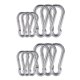 thumbnail image 1 of Mosquetón Gancho de Resorte de Acero Inoxidable de 12 Piezas, Mosquetón Pequeño, Clips de Acero Inoxidable para Escalar (M6 Y M8), 1 of 5