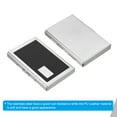 thumbnail image 3 of Uxcell RFID Credit Card Holder Metal Wallet 6 Slots Men Women Hard Protector Case Black, 3 of 6
