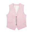 thumbnail image 1 of CHOK Hauts pour Femmes Gilet en Lin Mélangé Décontracté pour Femmes 2023 Rose, 1 of 3