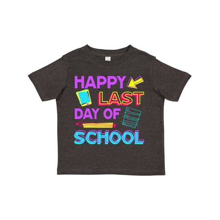 

Inktastic Happy Last Day of School retro school supplies Boys or Girls Toddler T-Shirt