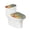 Tropical Floral Print, variant on HELLHERO Toilet Top Cover Set, Soft Adjustable Non-Slip, Stylish Gifts Stretch Fits All Toilet Shapes, Iridescent Scale Pattern