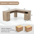 thumbnail image 3 of Gymax 66 Inch L-Shaped Computer Desk Spacious Corner Desk w/ Drawers & Cabinet, 3 of 10