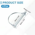 thumbnail image 2 of Uxcell 4 Pcs Trailer Coupler Pins, 1/2" x 3.9" Half Round Safety Wire Lock Hitch Pin, 2 of 7