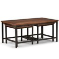 thumbnail image 1 of Simpli Home Skyler 3 Piece Coffee Table in Dark Cognac Brown, 1 of 5
