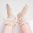 thumbnail image 6 of 5 Pack Baby Girs Lace Socks Toddler Ruffle Eyelet Princess Dress Frilly Cotton Thin Mesh Ankle Socks for 1-8T Kids, 6 of 7