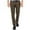 Brown, variant on YLSDY Men's Plain Stretch Dress Pants Solid Business Flat Front Golf Long Pant Classic Fit Tapered Chino Trousers Gray S