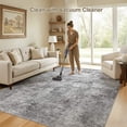 thumbnail image 6 of UERMEI 6'x9' Washable Area Rugs for Living Room, Modern Abstract Printed Carpet, Non Slip Indoor Rug for Bedroom Home Decor Carpets, Gray, 6 of 11