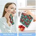thumbnail image 6 of Dreamtimes 6 PCS Red Roses Green Baby Washcloths Towel Set, Highly Absorbent & Soft Cotton Wash Cloths 12"x 12" Face Hand Towels for Bathroom, Multi-Purpose Fingertip Towels, 6 of 7