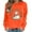 Orange, variant on Oalirro Christmas Sweatshirts for Women Long Sleeve Graphic Dressy Womens Top Merry Christmas Snowman Print Orange Round Neck Top, L