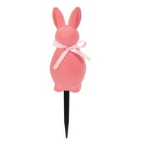 25Cm Easter Decoration With Bow Doll Ornaments Dual-Purpose Doll Gift,Easter Flocked Bunny Desktop Decor,Best Way Together To Celebrate Easter