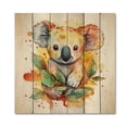 thumbnail image 3 of Designart "Cute Koala Baby Innocence in the Trees" Animals Print on Natural Pine Wood, 3 of 5
