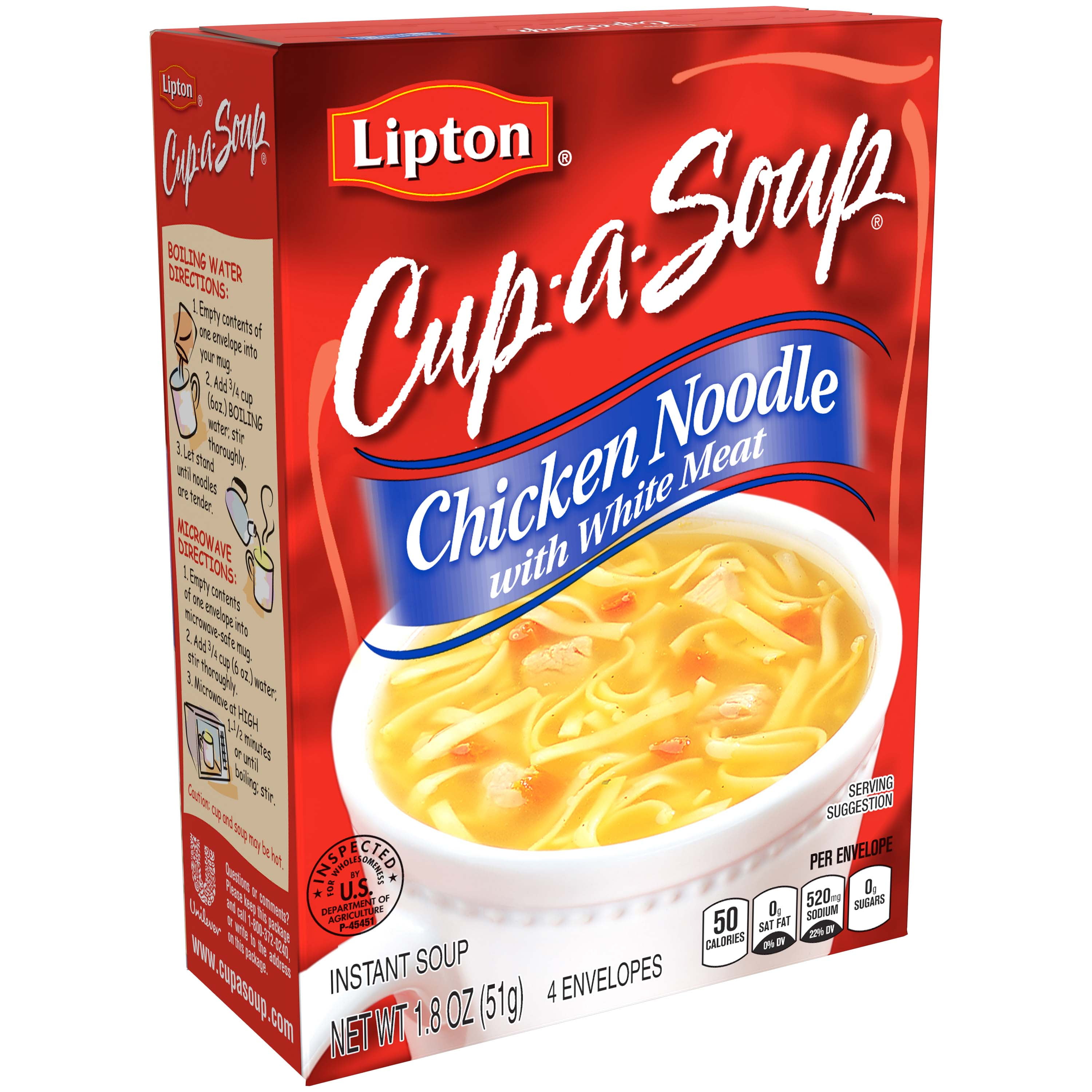 Lipton Cup-a-Soup Chicken Noodle, 1.8 oz, 4 Pack