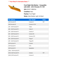 thumbnail image 2 of Front Right Side Marker - Compatible with 2005 - 2013 Porsche 911 997 2006 2007 2008 2009 2010 2011 2012, 2 of 2