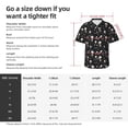 thumbnail image 5 of Gaeub cute Skull bone Print Men's Hawaiian Shirt,Button Down Short Sleeves Shirts,Tropical Beach Casual Button Down Shirts,3X-Large, 5 of 7