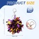 thumbnail image 2 of Uxcell 20 Pcs Llaveros Pom Pom de Animación Regalo Encanto Llavero de Plástico a Granel para Navidad Púrpura Tono Dorado, 2 of 6