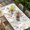 White, variant on Spring Floral Table Cloths for 8 Foot Rectangle Tables, Summer Botanical Flowers Vintage Patio Waterproof Elastic Fitted Tablecloths, Washable Rectangular Table Cover for Camping