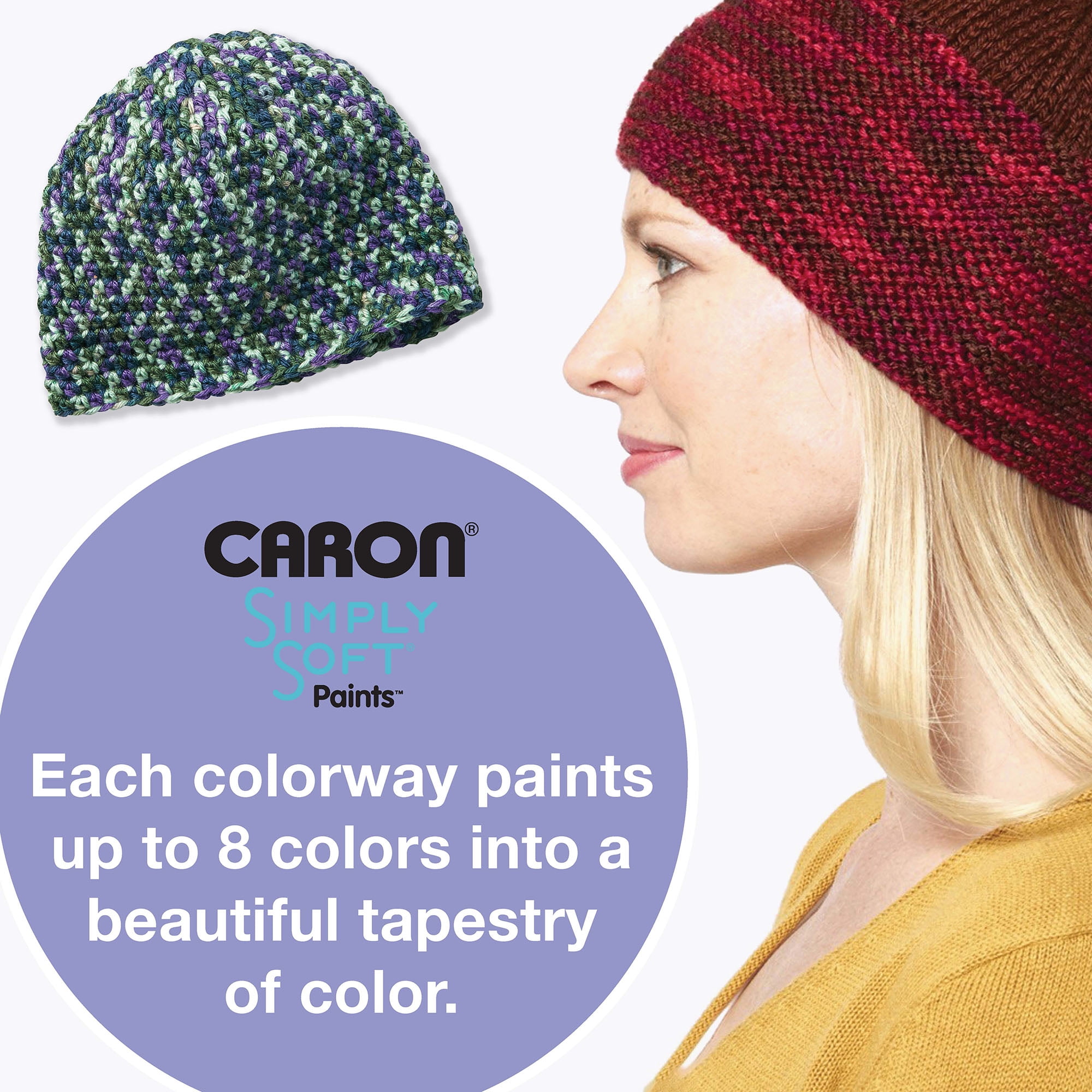 Caron® Simply Soft® Paints™ #4 Medium Acrylic Yarn, Rainbow Bright 5oz/141g, 235 Yards (12 Pack)