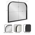 thumbnail image 3 of Kate and Laurel Occonor Modern Wooden Arched Mirror, 36 x 28, Black, Transitional Arch Wall Mirror with Geometric Shape for Use as Bathroom Mirror for Vanity or Fireplace Mantel Mirror, 3 of 8