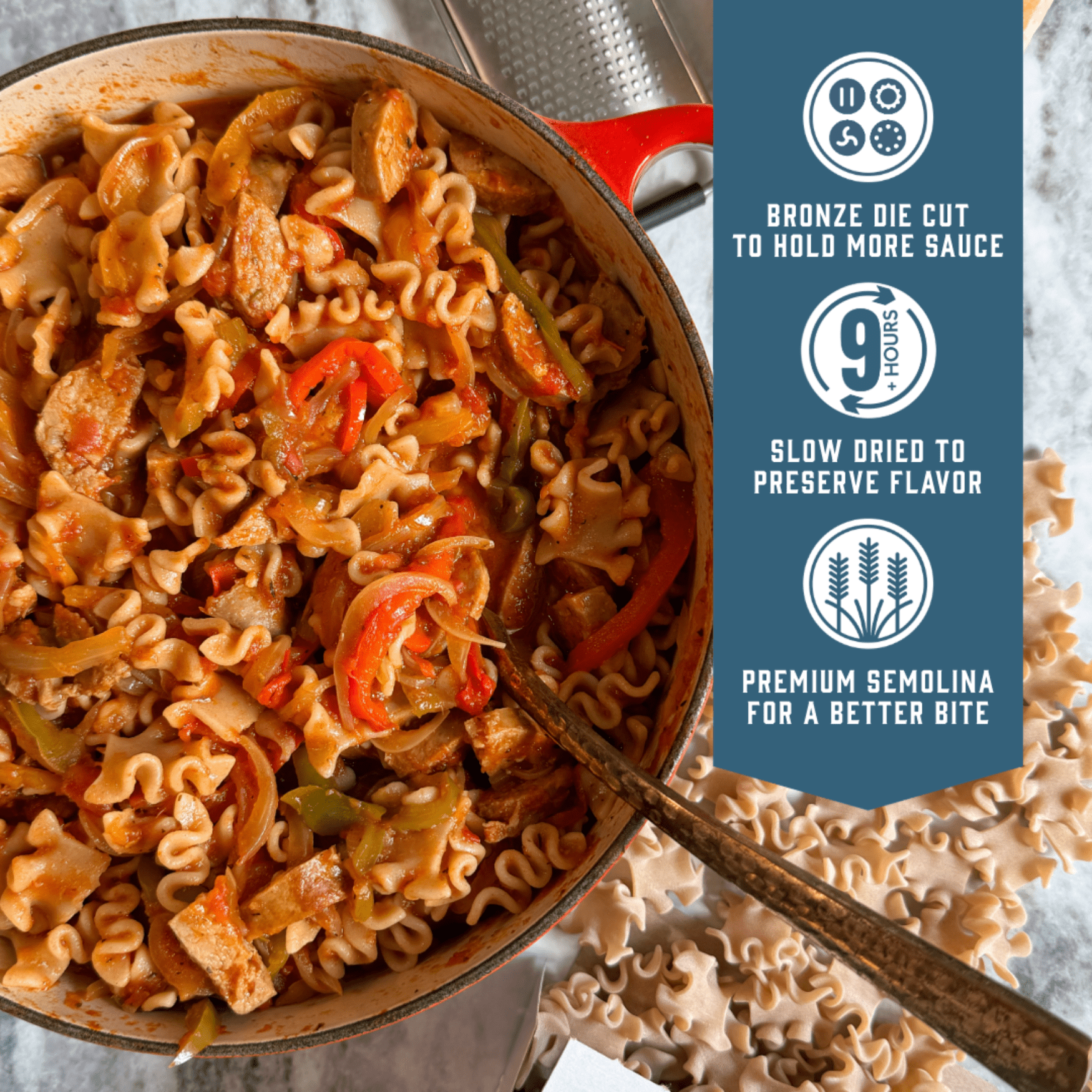 (3 pack) Sfoglini Organic Whole Grain Reginetti Pasta, Shelf-Stable, 12 oz Box