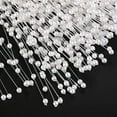 thumbnail image 3 of canjoyn 100 Stems Pearl Sticks Beading on Wire Stems for DIY Garland Bridal Wedding Pearl Bouquet Home Party Decor Craft (Silver), 3 of 3