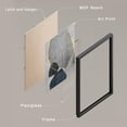 thumbnail image 4 of PixonSign Framed Canvas Print Wall Art Set - Grunge Pastel Paint Stroke Landscape Poster Art - Geometric Print Gallery Set of 5 Leaves Illustrations Digital Art Wall Décor for Home - Black, 4 of 5