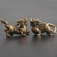 thumbnail image 2 of Retro Brass Chinese Ancient Beast Flying Pixiu Home Decor Ornaments Copper Animal Figurines Fengshui Statue, 2 of 10