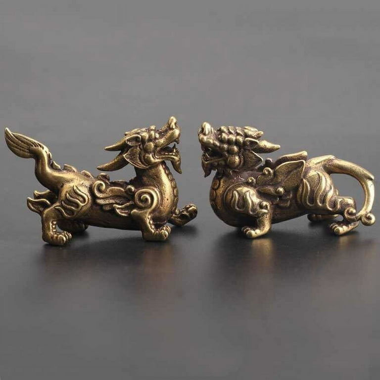 コレクション乾隆年製純銅神鷹置物3 Retro Brass Chinese Ancient Beast Flying Pixiu Home Decor
