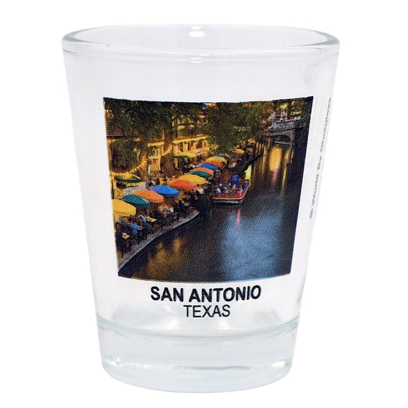 San Antonio Texas River Walk Color Photo Shot Glass