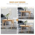 thumbnail image 5 of Drop Leaf Dining Table 56" Natural Wood Kitchen Table - Small Space Folding Table for 6 People, 5 of 9