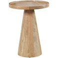 Knox MidCentury Solid Hardwood Pedestal Round Accent End Nesting