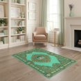 thumbnail image 2 of ODIKA 4'x6' Washable Area Rug Non-Slip, Chair-Friendly, Flatwoven Funky Hundred Bill Print With Decorative Border And Graphics for Home Office, Under Desk, 2 of 7