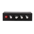 thumbnail image 4 of Riousery Stereo Line Sound Mixer 4 Channel Independent Control 1/8 Inch Input Output Port Super Low Noise Sound Mixer DC 5-12V for PC, Microphone, Guitar, Keyboard, and Amplifiers, 4 of 4