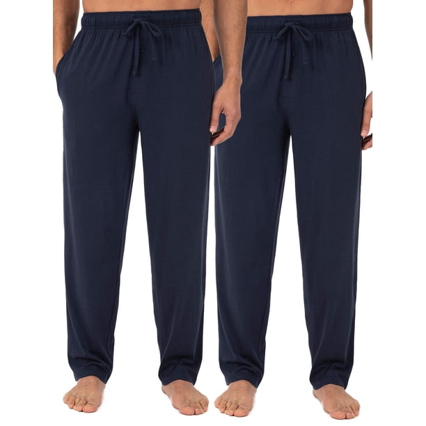 Pantalón para dormir Fruit of the Loom, tejido azul marino para hombre, talla M