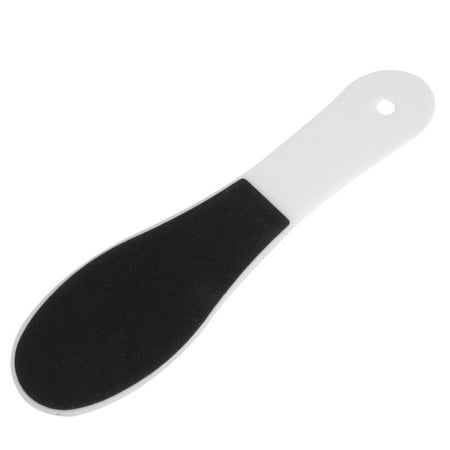 Plastic Handle 2 Sides Remover Foot File Massage Pedicure Tool 23.5cm Long White