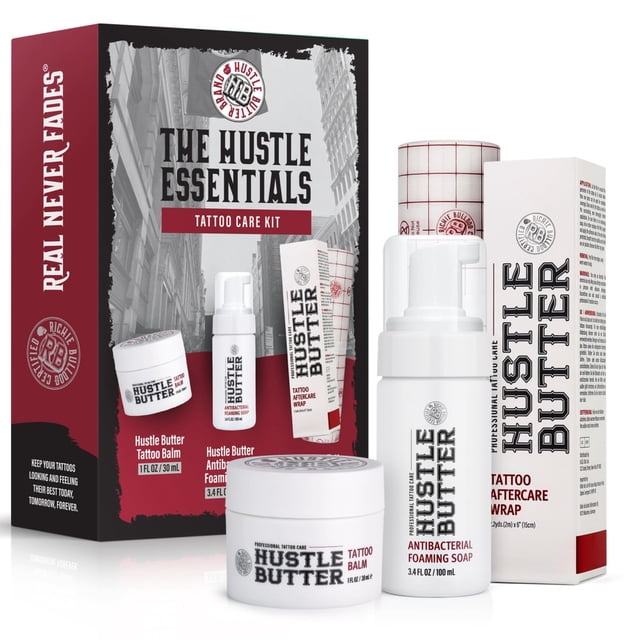 Kit de cuidado posterior para tatuajes Hustle Butter Tattoo Balm Envoltura de jabón