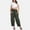 Army Green, variant on SNKSDGM Women's Plus Black Pants for Women Dressy Plus Size Women's Pants for Work Stretch Women's Summer Solid Color Wide Leg Loose Drawstring Low Waist Beach Pants Pocket Casual Pants