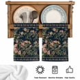 thumbnail image 5 of Black Flowers Kitchen Towels Set of 2, Spring Floral Elegant Pastoral Vintage Absorbent Dish Towels for Kitchen, Microfiber Hand Towel, Quick Drying Tea Towel for Cleaning Decorative Dishcloths, 5 of 7