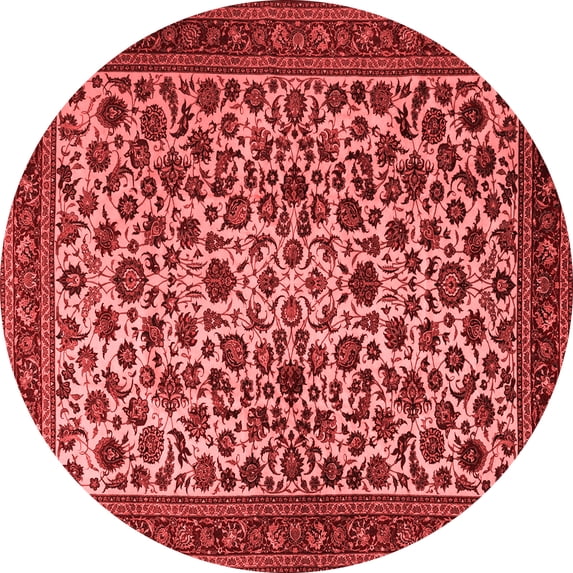 Ahgly Company Indoor Round Persian Red Traditional Area Rugs, 4' Round