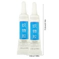 thumbnail image 6 of Fabric Glue Permanent Textile Adhesive | 2pcs 15ml Washable Bond for Clothing, Leather, Denim, Polyester | Fast Drying Clear Nozzle| Strong No-Sew Repair | Portable Sewing Kit Accessory, 6 of 6