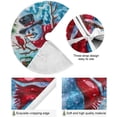 thumbnail image 2 of GZHJMY Christmas Tree Skirt Snowman Xmas Tree Skirt Floor Door Round Mat Decorations for Holiday Party Home Christmas Day Ornaments, 35.4", 2 of 6