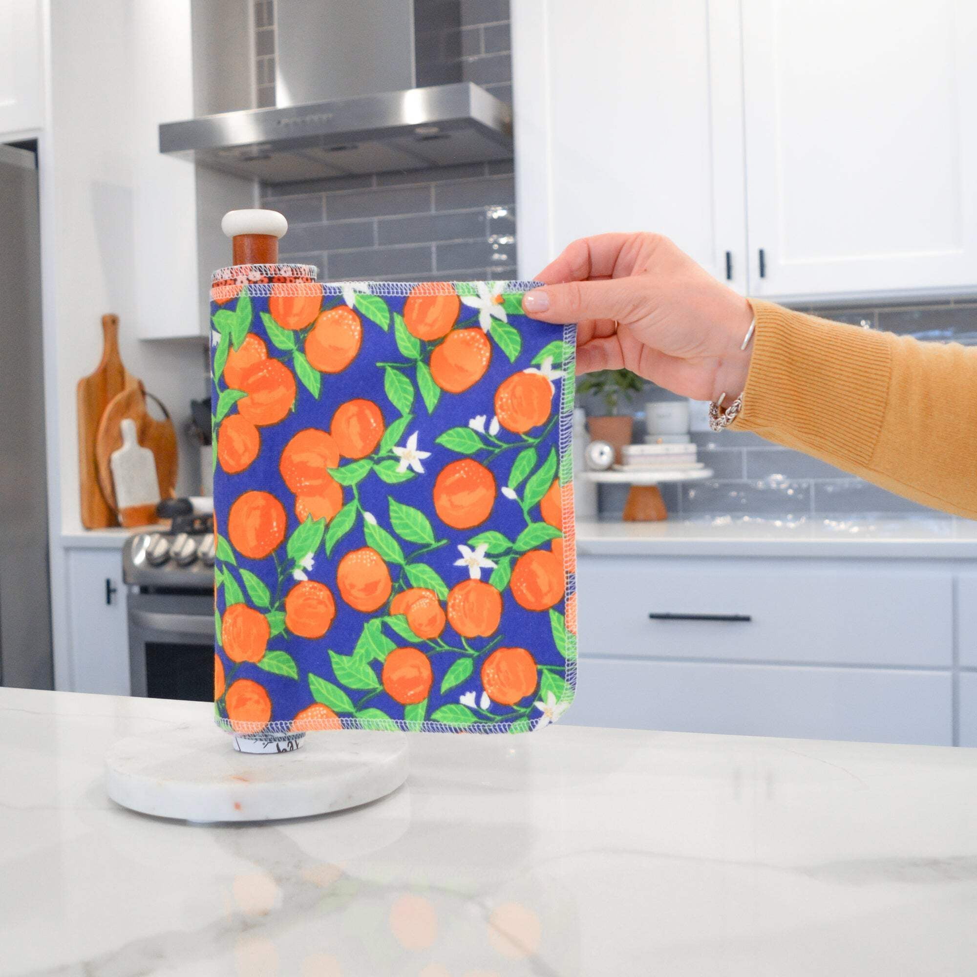 Marley's Monsters UNpaper® Towels: Marley's Favorites! - 12 Count Roll of Reusable Paper Towels - Cotton Flannel