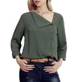 thumbnail image 2 of Prettyia - Blusa con cuello vuelto y para mujer SG Zulema  Blusa de Gasa Sólida, 2 of 8