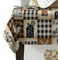 thumbnail image 4 of Rectangle Table Cloth Farm Rooster Cow Windmill Brown Buffalo Plaid Washable Waterproof Tablecloths Farmhouse Barn Truck Pig Table Cover for Dinner Wedding Kitchen Holiday Party, 4 of 7