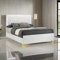 thumbnail image 6 of Dex Platform King Size Bed- Panel LED Headboard- White Wood Melamine Finish, 6 of 6