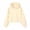 Beige, variant on Women's Sweatshirts Unisex Double Layer Full Hooded Zipper Sweatshirt Streetwear Casual Pullover Jacket with Adjustable Drawstring S