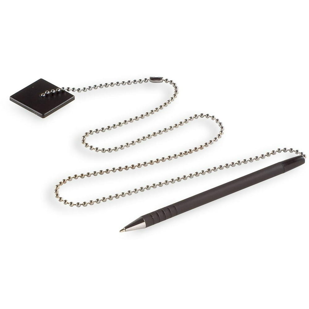 Set of 50, Counter Security Pens with Adhesive Base and 26 inch Steel