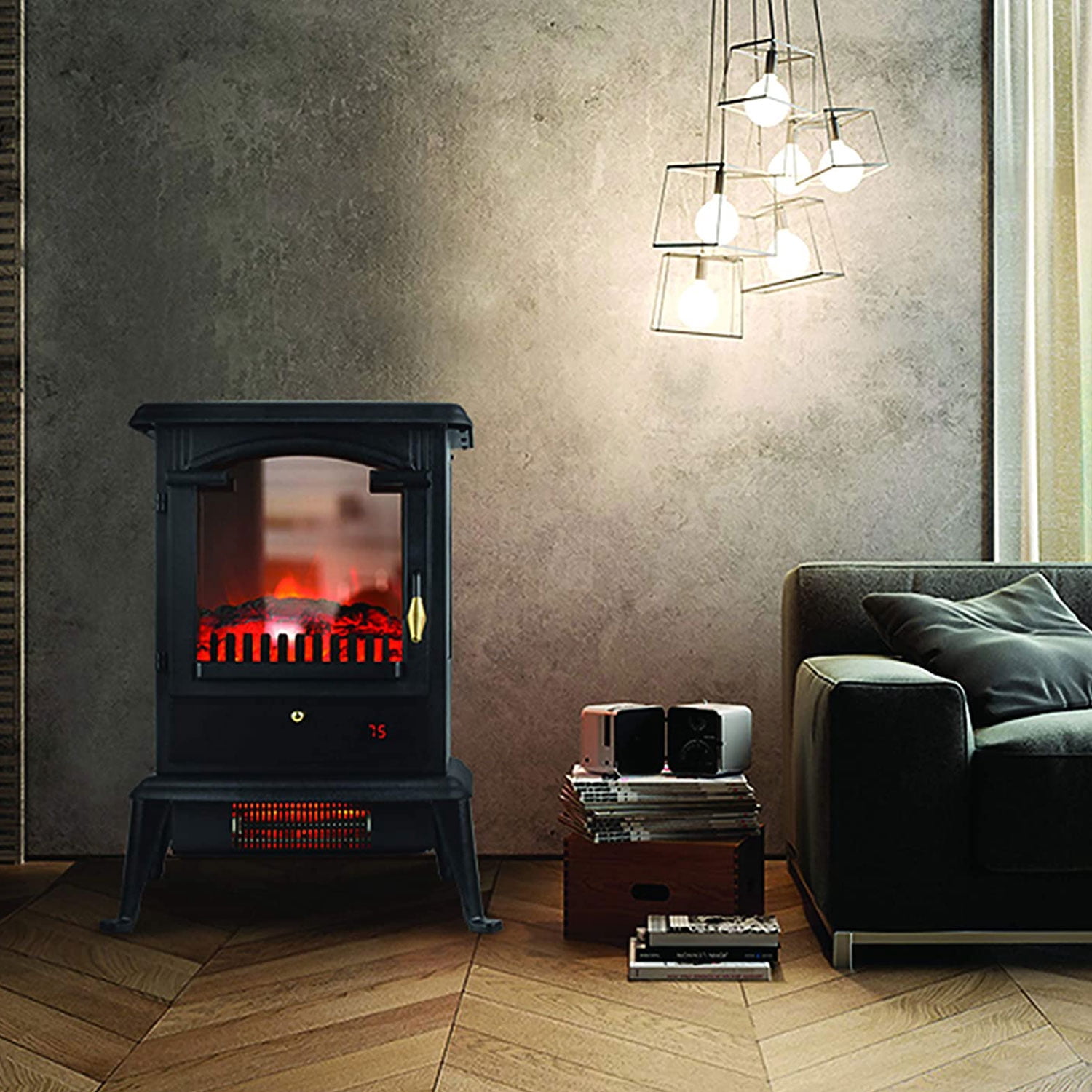 Lifesmart LifePro 1500W  16.6"x10.7"x22.4" 12.73lbs 3 Sided Electric Infrared Quartz Stove Heater