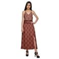 thumbnail image 3 of Moomaya WoMen's Sleeveless Maxi Dress With Trim Lace Spaghetti Strap Summer Wear, 3 of 6