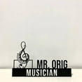 thumbnail image 4 of Handmadetneonsign Musician Metal Nameplate, Music Note Desk Nameplate, Musician Desk Name Plate Decor, 4 of 5