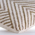 thumbnail image 2 of The HomeCentric Cushion Cover For Sofa Ivory Decorative Pillow Cover Sequins Chevron Zig Zag Glitter Pillows Cover Pack of 2 18x18 inch (45x45 cm) Throw Pillow Covers Square Linen - Gold Silver Tinsel, 2 of 4